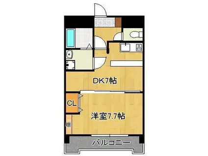 シャルマン・エルディオⅡ(1DK/3階)の間取り写真