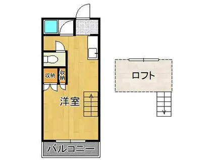 オアシス中央町(ワンルーム/1階)の間取り写真