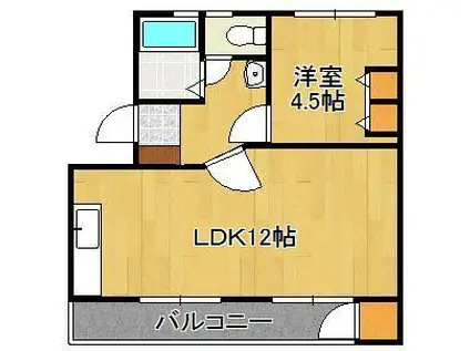 マイネツインマー(1LDK/3階)の間取り写真