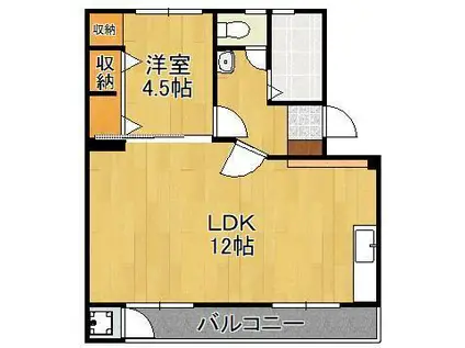 マイネツインマー(1LDK/3階)の間取り写真