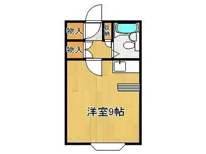 シティールーム明治町(ワンルーム/1階)の間取り写真