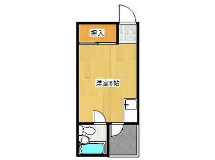 コーポ川本(ワンルーム/4階)の間取り写真