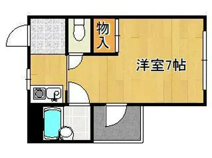 WILL INOSAKA(ワンルーム/5階)の間取り写真