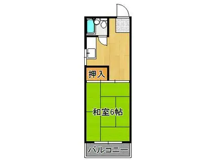 シャトレ新池(1K/2階)の間取り写真
