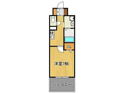 ユニゾンスクエア(1K/9階)の間取り写真