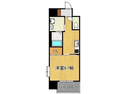 MDIフェリース戸畑駅前(1K/11階)の間取り写真