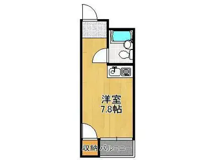 アルゴ境川(ワンルーム/3階)の間取り写真