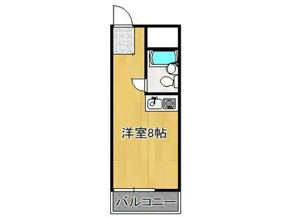 アルゴ境川(ワンルーム/3階)の間取り写真