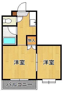 プレアール戸畑駅東(2K/4階)の間取り写真