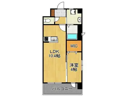 AGORA中原(1LDK/3階)の間取り写真