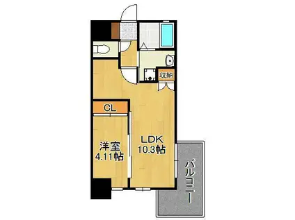 PROTOCITYTOBATA(1LDK/2階)の間取り写真