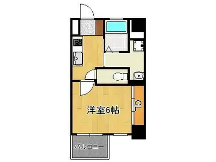 PROTOCITYTOBATA(1K/4階)の間取り写真
