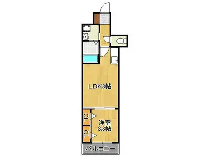 サンクレシア戸畑駅前(1LDK/1階)の間取り写真