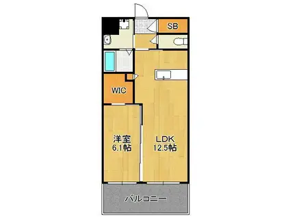 ウィングス八幡駅前(1LDK/9階)の間取り写真