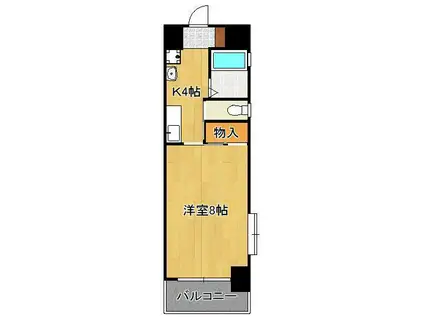 ヴィラコート戸畑元宮(1K/9階)の間取り写真