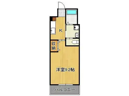 PLUM HOUSE(1K/2階)の間取り写真