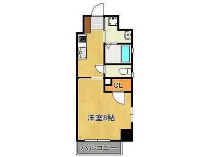 STUDIE TOBIHATA(1K/8階)の間取り写真