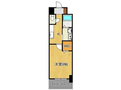 グランデール(1K/3階)の間取り写真