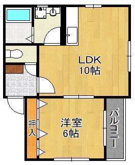 リバティヒルズ浅生Ⅱ(1LDK/1階)の間取り写真
