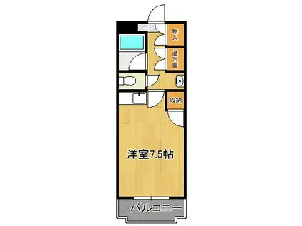 AC戸畑(1K/1階)の間取り写真