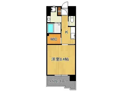 サンシャイン.サファイア・プリンセス戸畑(1K/8階)の間取り写真