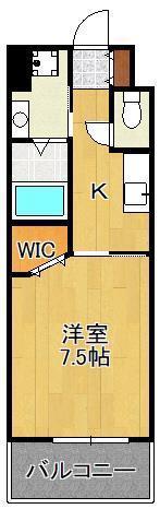 アルゴヴィラージュ工大前(1K/10階)の間取り写真