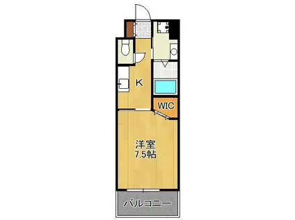 アルゴヴィラージュ工大前(1K/3階)の間取り写真