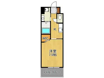 アルゴヴィラージュ工大前(1K/9階)の間取り写真