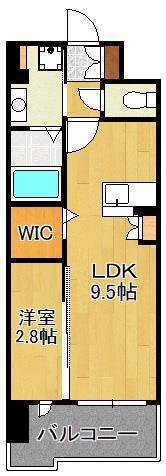 グランヒルズ戸畑(1LDK/11階)の間取り写真
