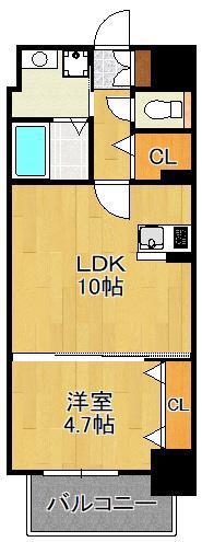 エルザグランツ戸畑千防(1LDK/5階)の間取り写真