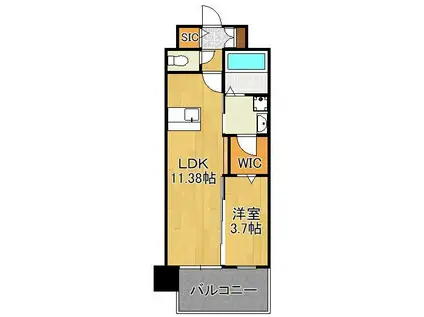 LEGEND高見(1LDK/5階)の間取り写真