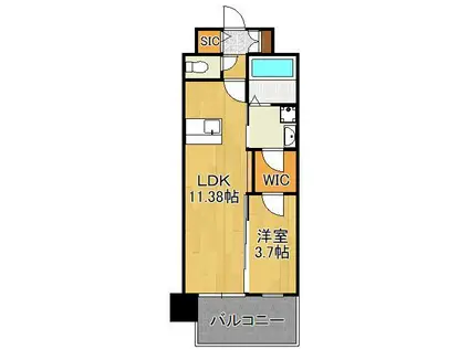 LEGEND高見(1LDK/6階)の間取り写真