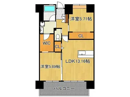 LEGENDTAKAMI(2LDK/3階)の間取り写真