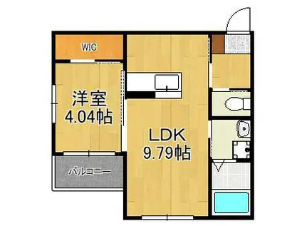 BRAVE BASE 戸畑東(1LDK/2階)の間取り写真