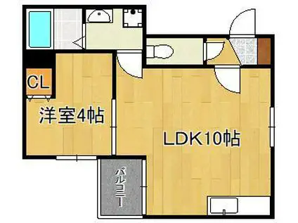 K-PLUSⅠ(1LDK/1階)の間取り写真
