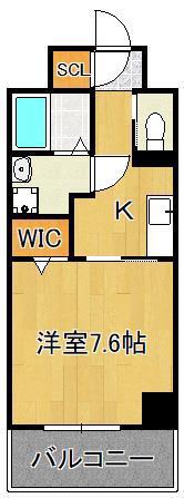 THE STAGE 中原(1K/4階)の間取り写真