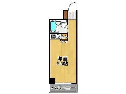 中央町スカイマンション(ワンルーム/5階)の間取り写真