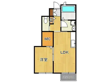 シアハウス戸畑(1LDK/1階)の間取り写真