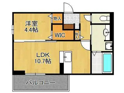 アトレ千防(1LDK/2階)の間取り写真