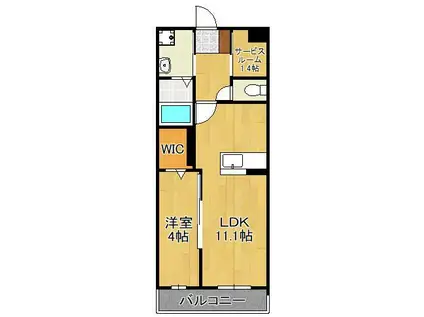 シエラ八幡(1SLDK/2階)の間取り写真
