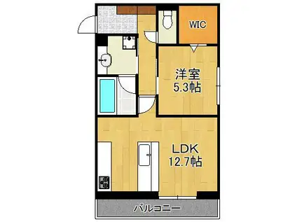 D-ROOM八幡駅前(1LDK/2階)の間取り写真