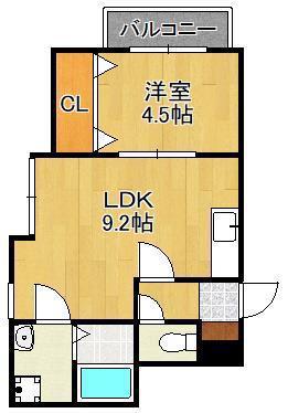 THE NOBLES 戸畑Ⅰ(1LDK/2階)の間取り写真