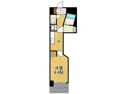 アベニール幸(1K/3階)の間取り写真