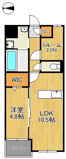 MON665(1LDK/1階)の間取り写真