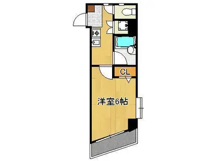 メゾンド高峰(1K/3階)の間取り写真