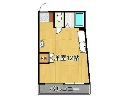 ACハイム小倉Ⅰ(ワンルーム/3階)の間取り写真
