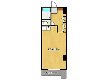 第2IMビル(ワンルーム/3階)の間取り写真