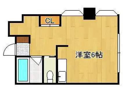 第2IMビル(1K/4階)の間取り写真