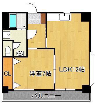 第2IMビル(1LDK/5階)の間取り写真