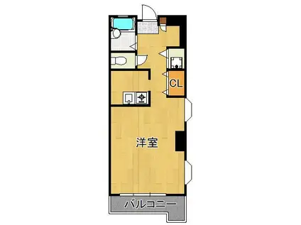 第2IMビル(ワンルーム/2階)の間取り写真